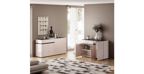 SIDEBOARD  120,2/80,1/42,6 cm 1 Schublade(n)  - Kaschmir/Anthrazit, Design, Holzwerkstoff/Kunststoff (120,2/80,1/42,6cm) - Voleo