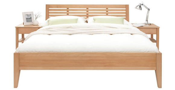 BETT 180/200 cm in Buchefarben - Buchefarben/Naturfarben, Natur, Holz (180/200cm) - Linea Natura