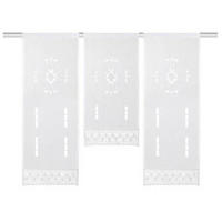 KURZGARDINEN 3ER SET   30/80 cm   - Weiß, KONVENTIONELL, Textil (30/80cm)