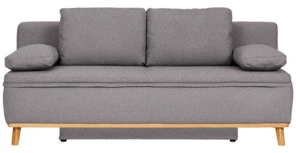 SCHLAFSOFA in Webstoff Grau, Weiß - Naturfarben/Weiß, KONVENTIONELL, Holz/Textil (203/95/96cm) - Venda
