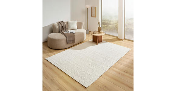 HANDWEBTEPPICH 70/140 cm Weiß  - Weiß, Natur, Textil (70/140cm) - Linea Natura