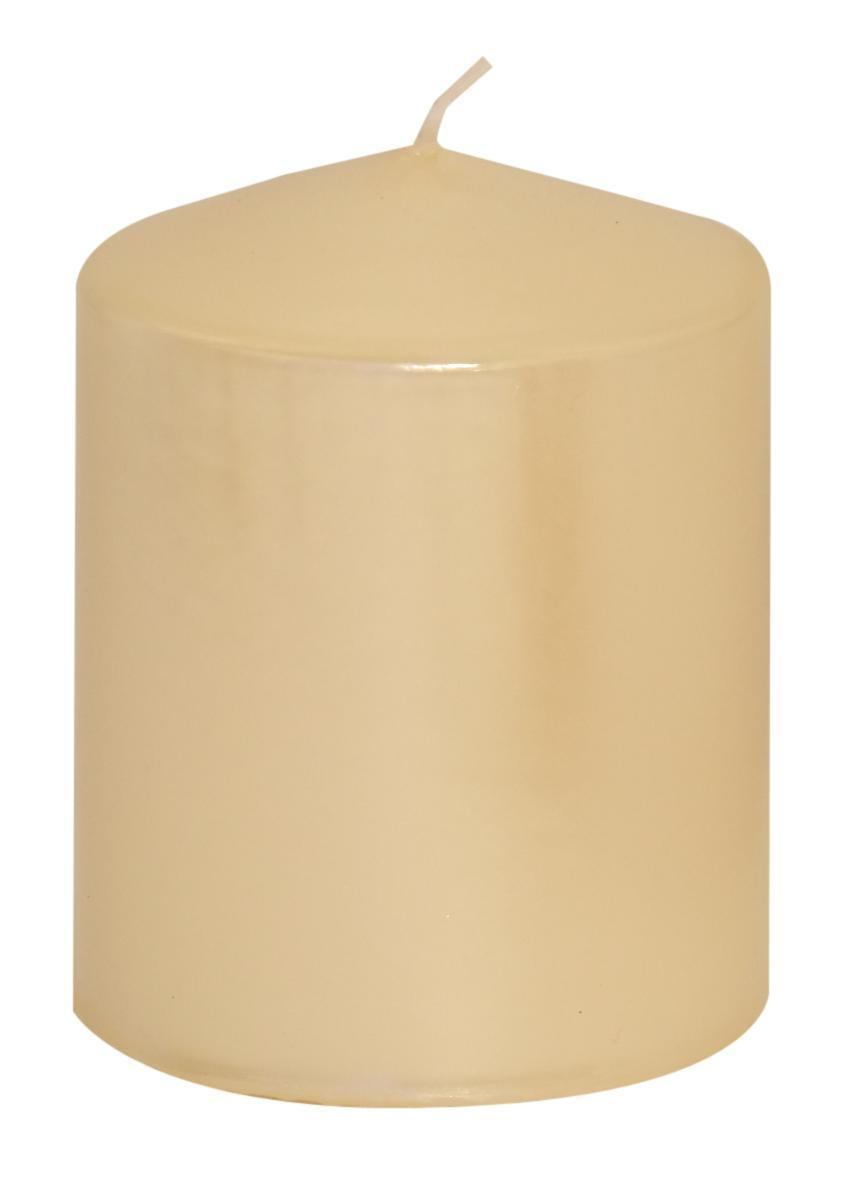 STUMPENKERZE 7,7/10 cm  - Champagner, KONVENTIONELL (7,7/10cm)