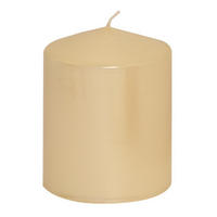 STUMPENKERZE 7,7/10 cm  - Champagner, KONVENTIONELL (7,7/10cm)
