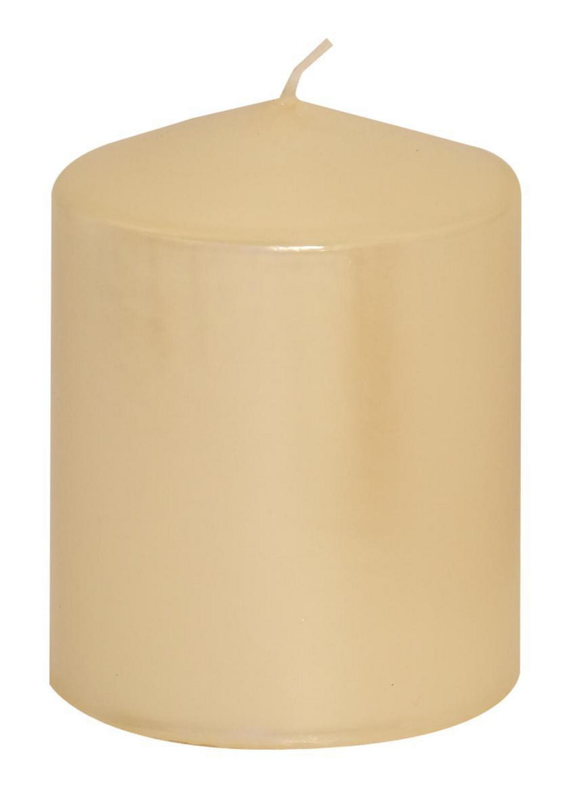 STUMPENKERZE 7,7/10 cm  - Champagner, KONVENTIONELL (7,7/10cm)