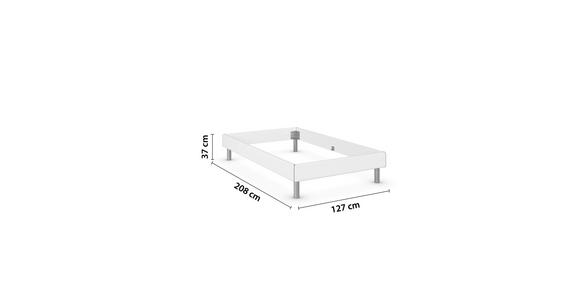 BETT 120/200 cm in Weiß - Alufarben/Weiß, Design, Metall (120/200cm) - Carryhome