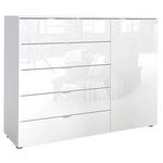 SIDEBOARD 130/100/42 cm  - Chromfarben/Schwarz, Basics, Glas/Holzwerkstoff (130/100/42cm) - Xora