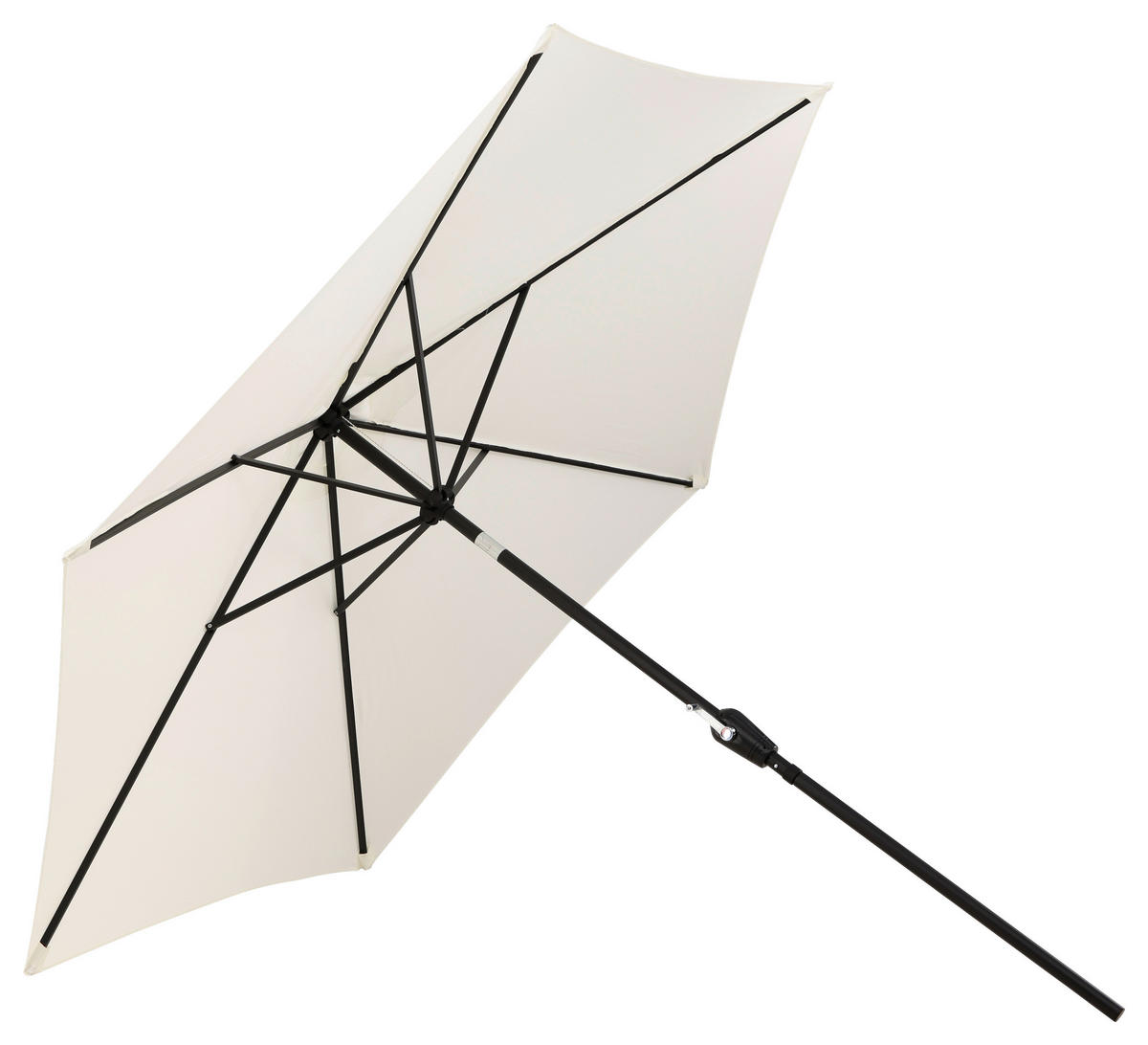 SONNENSCHIRM 300 cm  - Ecru/Grau, KONVENTIONELL, Textil/Metall (300/300cm) - Gardenson