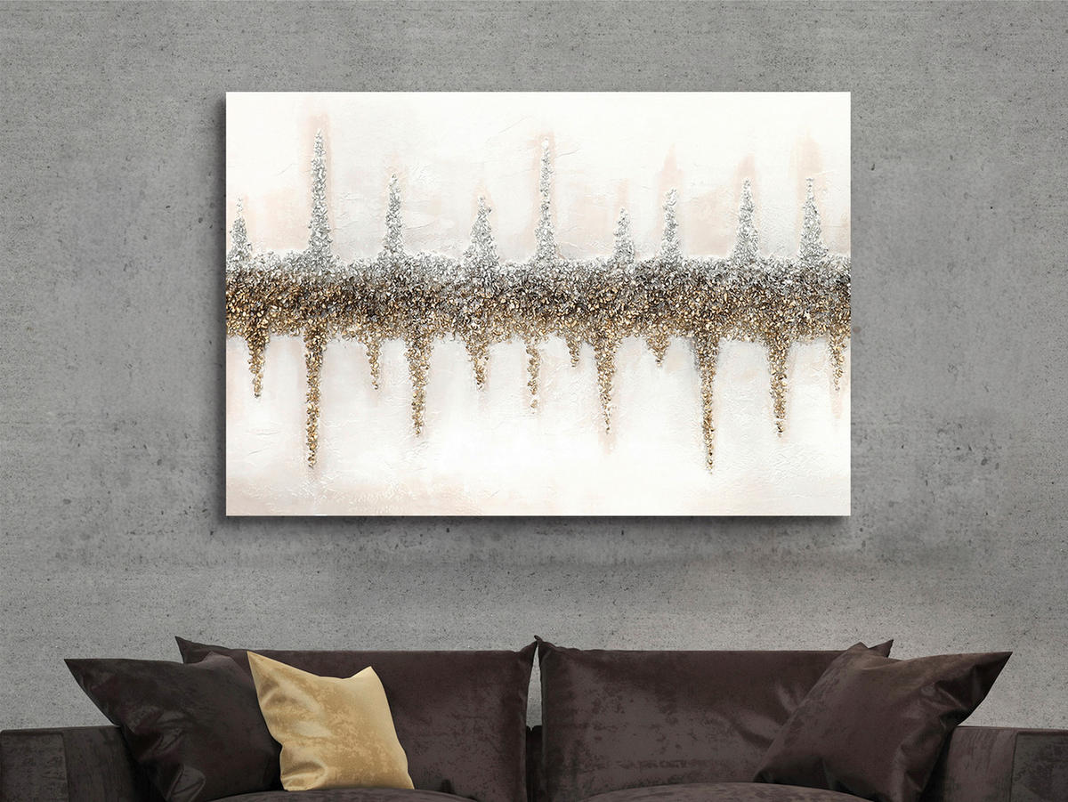 ÖLGEMÄLDE Abstraktes 118/80 cm  - Multicolor, Design, Holzwerkstoff/Textil (118/80cm) - Monee