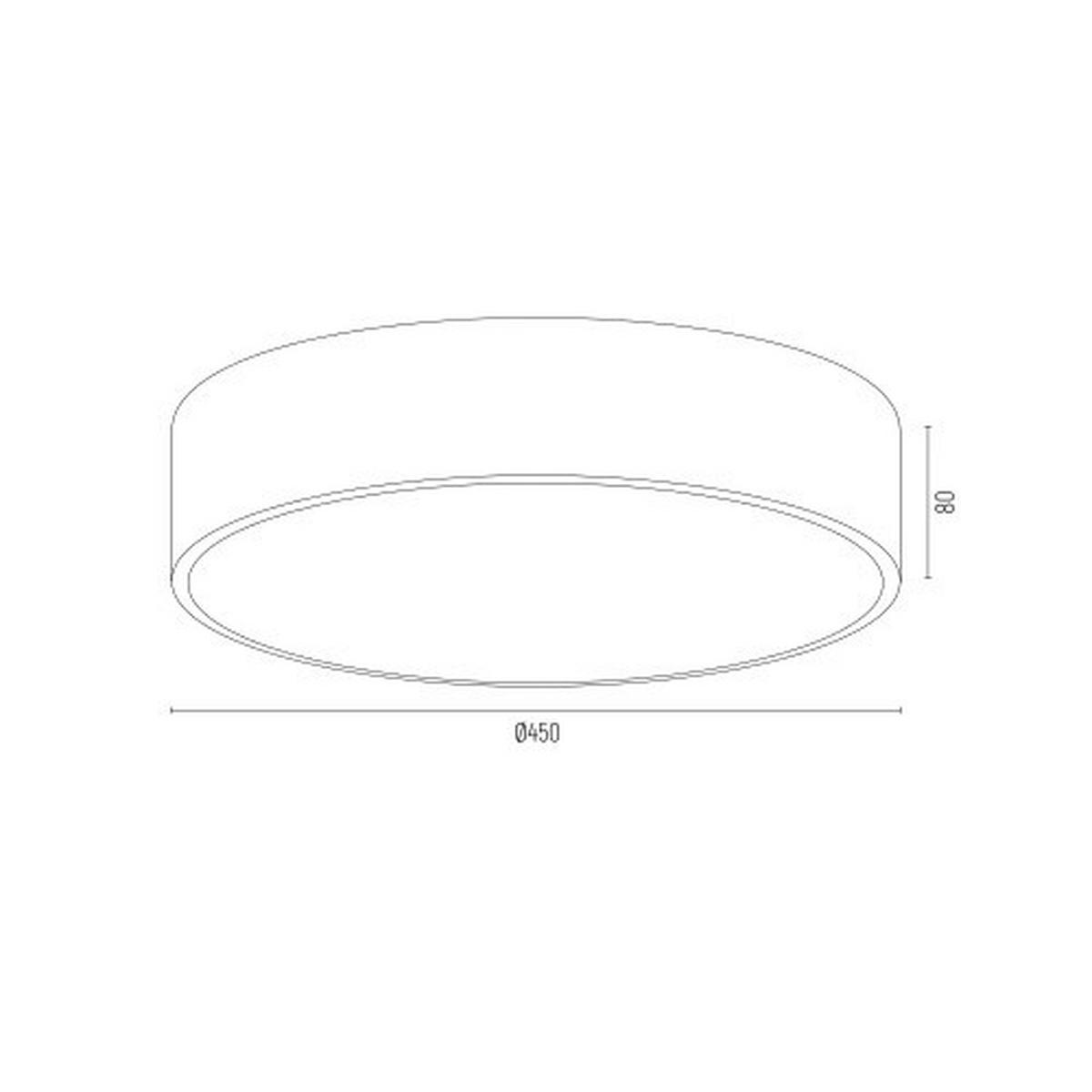 DECKENLEUCHTE 8/45/45 cm  - Goldfarben/Schwarz, Basics, Glas/Metall (8/45/45cm)