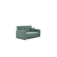 SCHLAFSOFA in Chenille Mintgrün  - Silberfarben/Mintgrün, Design, Kunststoff/Textil (155/105/75cm) - MID.YOU