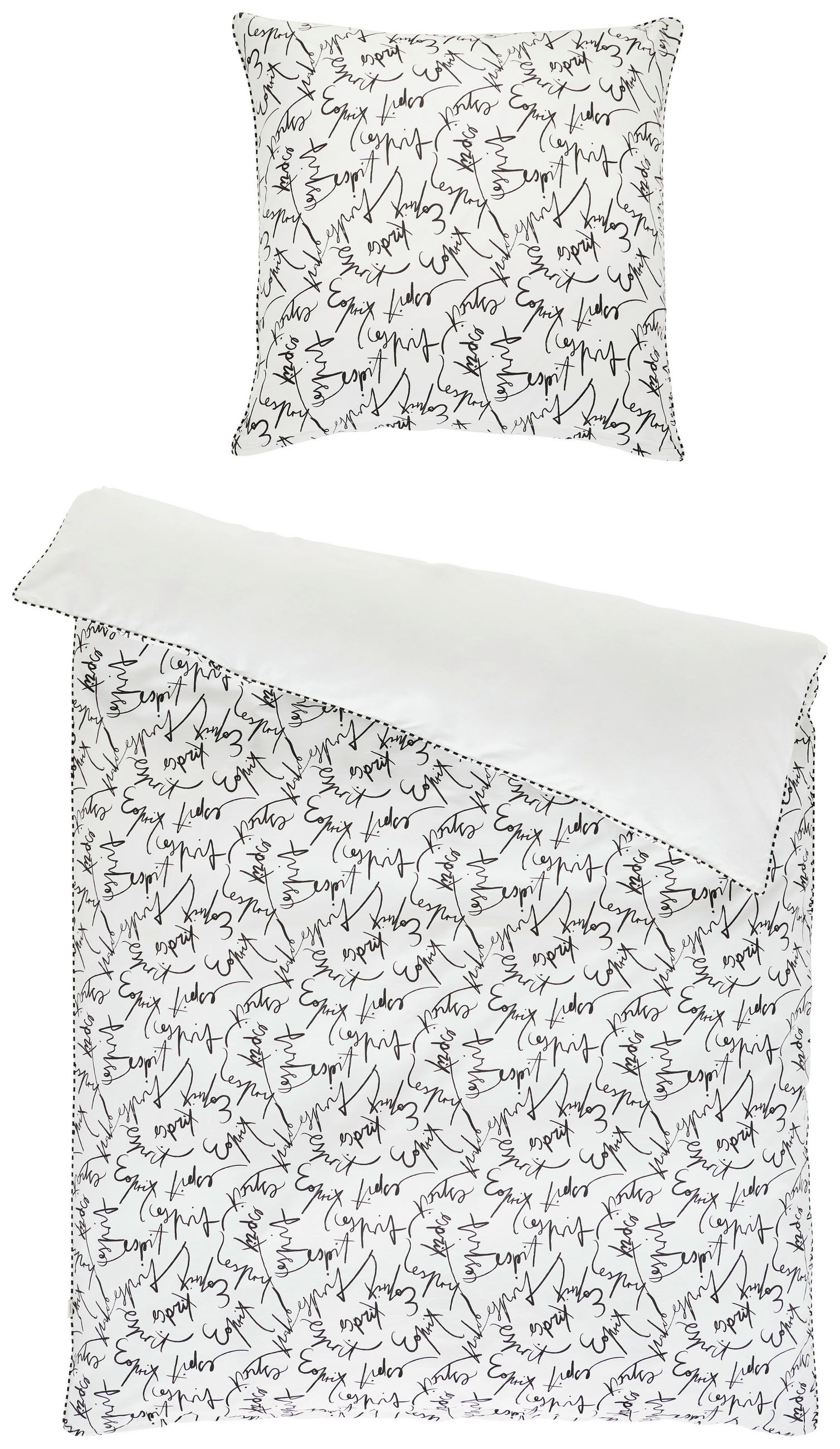 WENDEBETTWÄSCHE E-ScatterBig Renforcé 135/200 cm  - Anthrazit, Basics, Textil (135/200cm) - Esprit