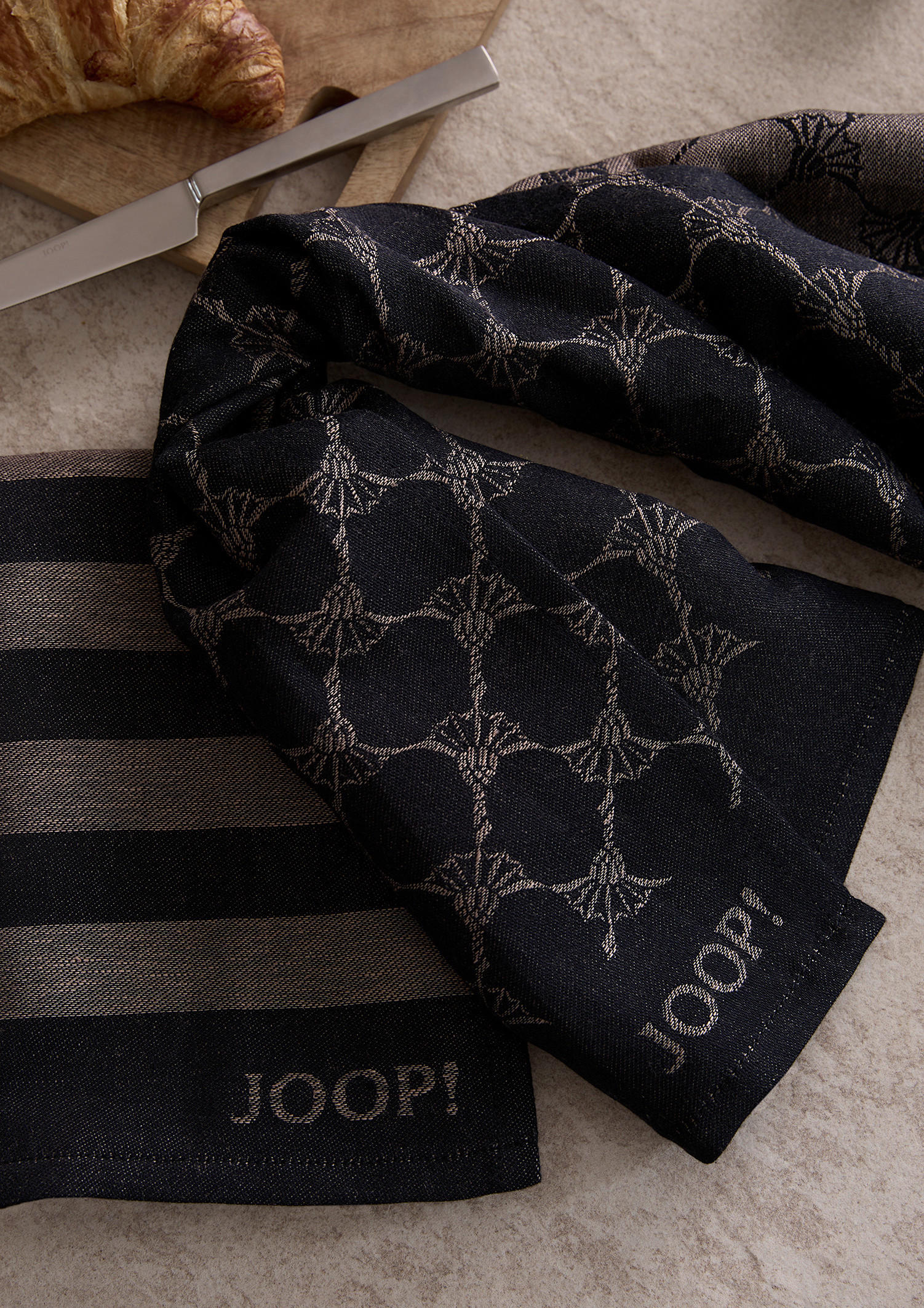 GESCHIRRTUCH Schwarz  - Schwarz, Basics, Textil (50/70cm) - Joop!