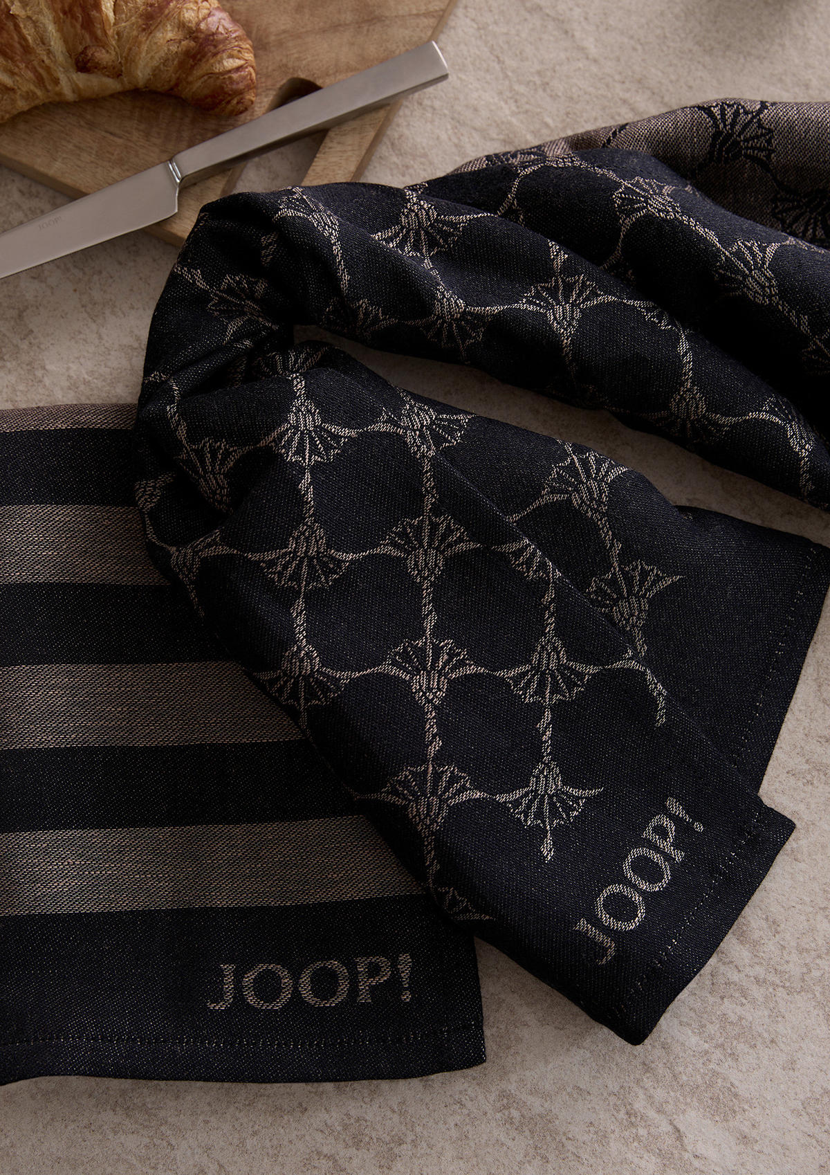 GESCHIRRTUCH Schwarz  - Schwarz, Basics, Textil (50/70cm) - Joop!