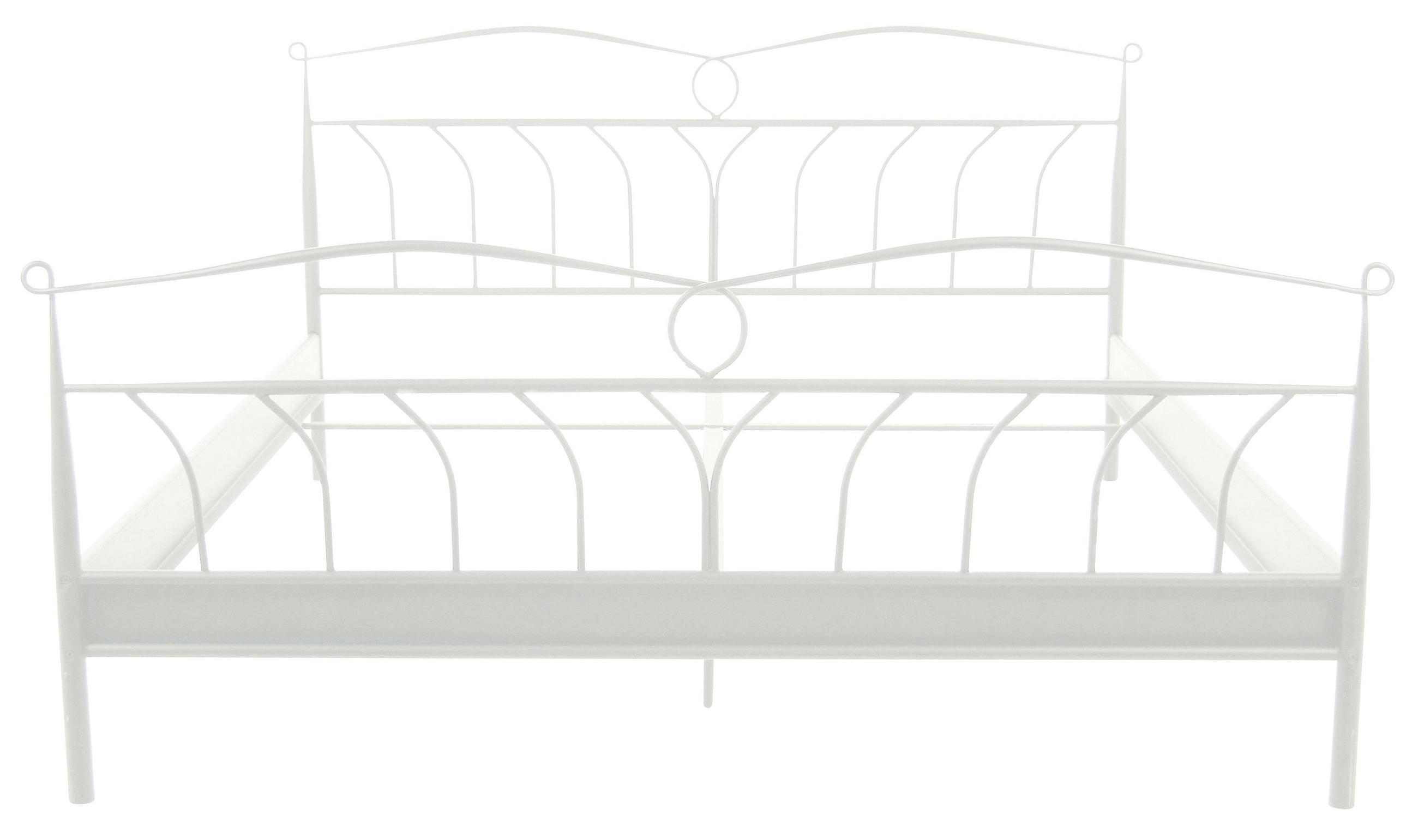 Metallbett 140/200 cm in Weiß