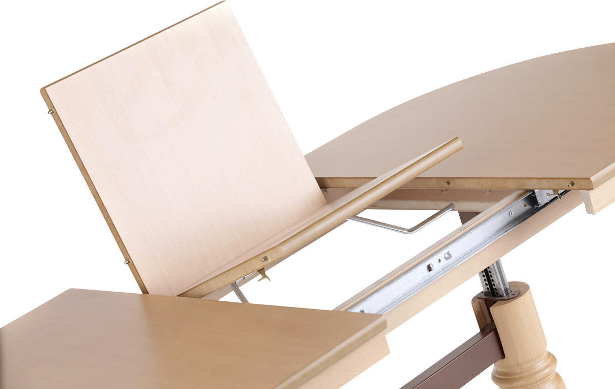 COUCHTISCH furniert, massiv 120-160/75/56-72 cm oval Buchefarben  - Buchefarben, Design, Holz/Holzwerkstoff (120-160/75/56-72cm) - MID.YOU