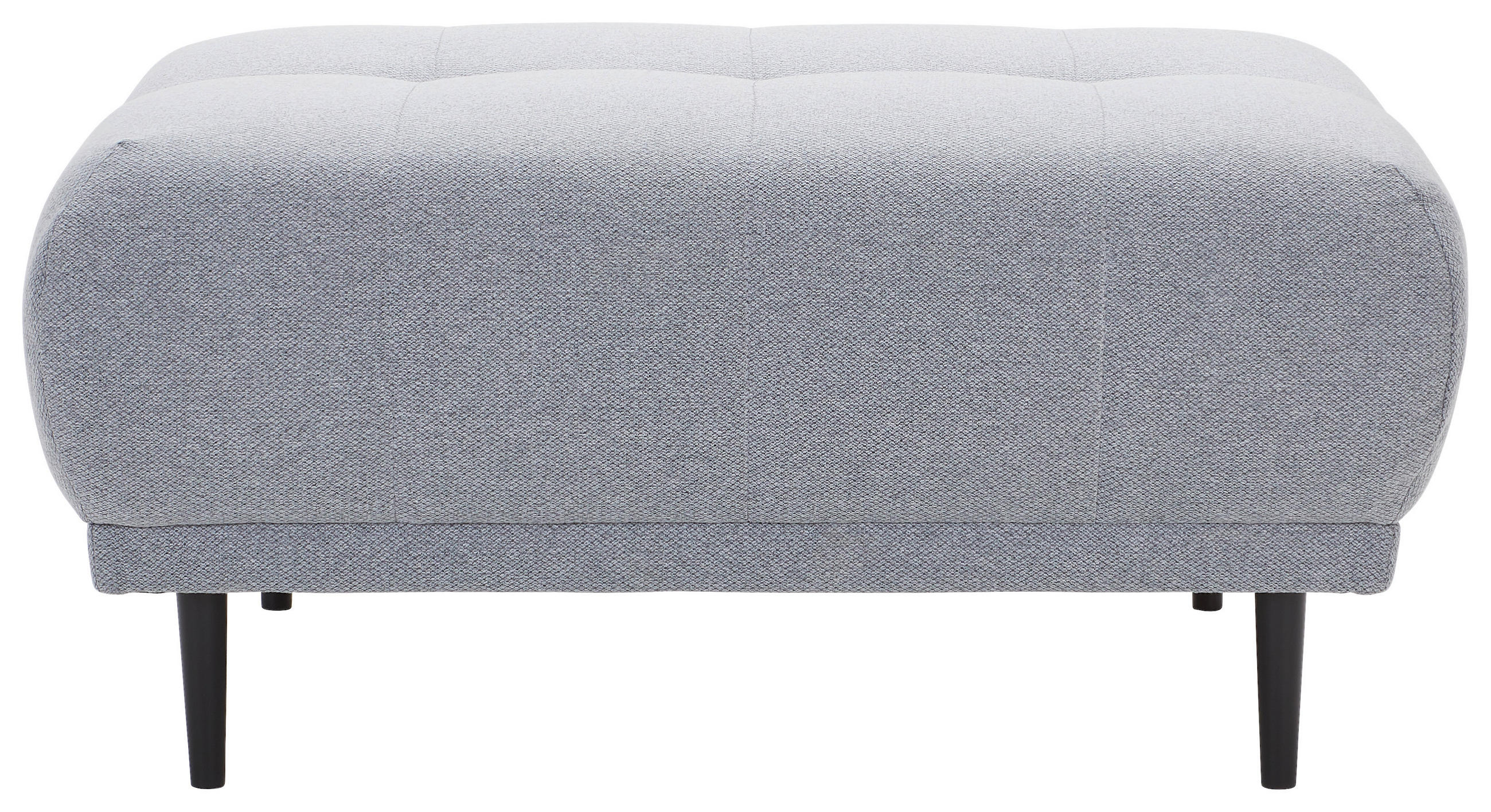 HOCKER in Textil Hellgrau  - Hellgrau/Schwarz, Design, Holz/Textil (93/45/77cm) - Stylife