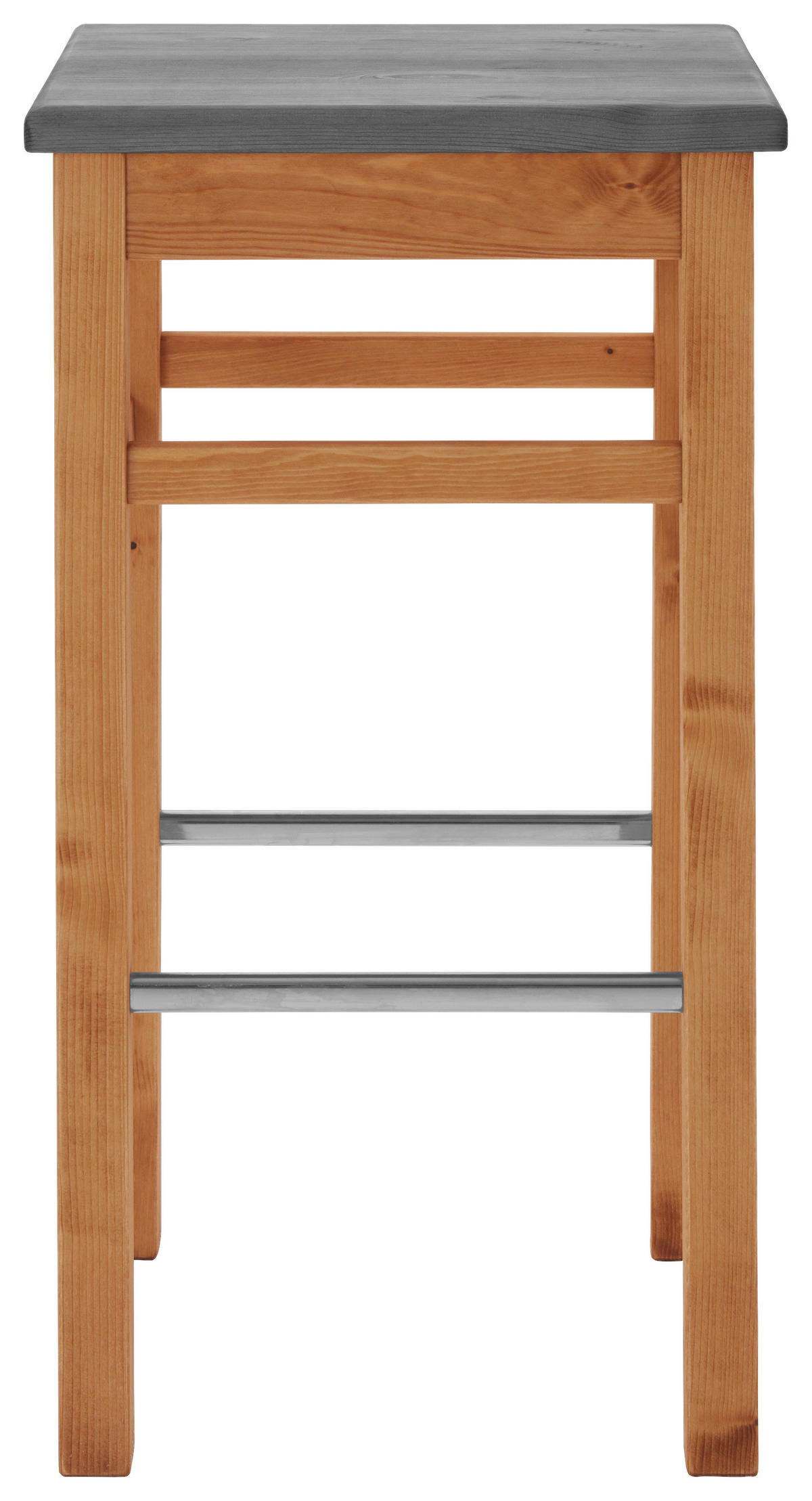 BARHOCKER Laugenfarbig, Grau Kiefer massiv  - Laugenfarbig/Grau, ROMANTIK / LANDHAUS, Holz (41/74,5/41cm) - Boxxx