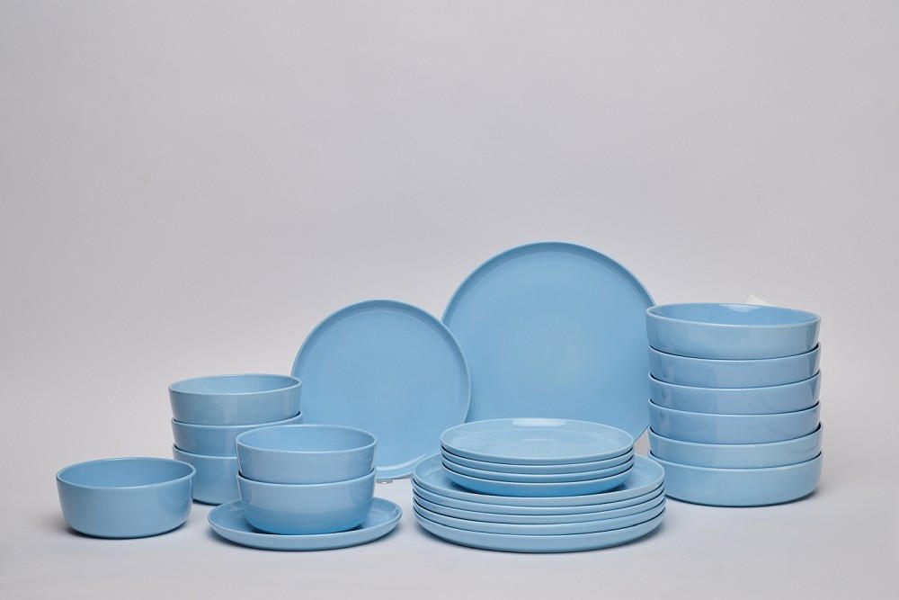 KOMBISERVICE Blau Colori blu 24-teilig 6 Personen  - Blau, Trend, Keramik - Novel