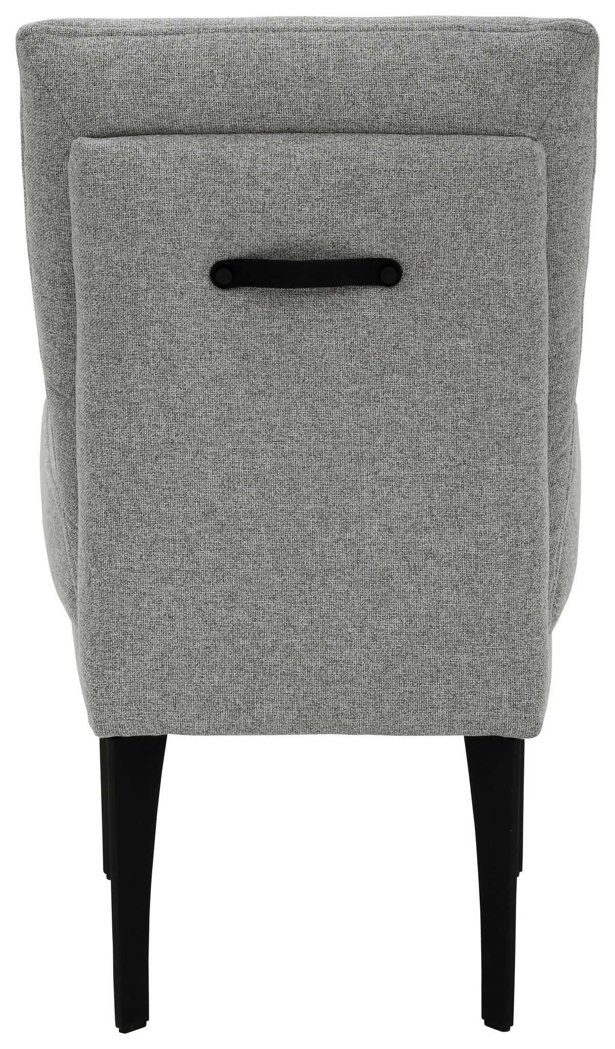 STUHL  in Flachgewebe Textil  - Schwarz/Grau, Design, Textil/Metall (53/92/64cm) - Moderano