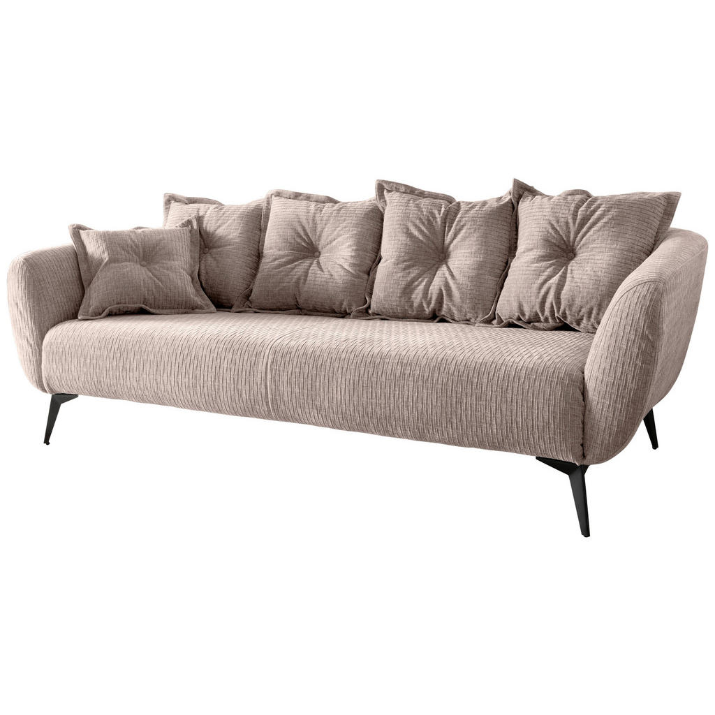Thumbnail - Livetastic 3-Sitzer-Sofa, Beige, Textil, Füllung: Schaumstoff, 236x94x103 cm, Made in EU, Rücken echt, Armteil links, re...