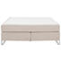 BOXSPRINGBETT 180/210 cm INKL. Matratze - Beige/Alufarben, KONVENTIONELL, Textil/Metall (180/210cm) - JENSEN