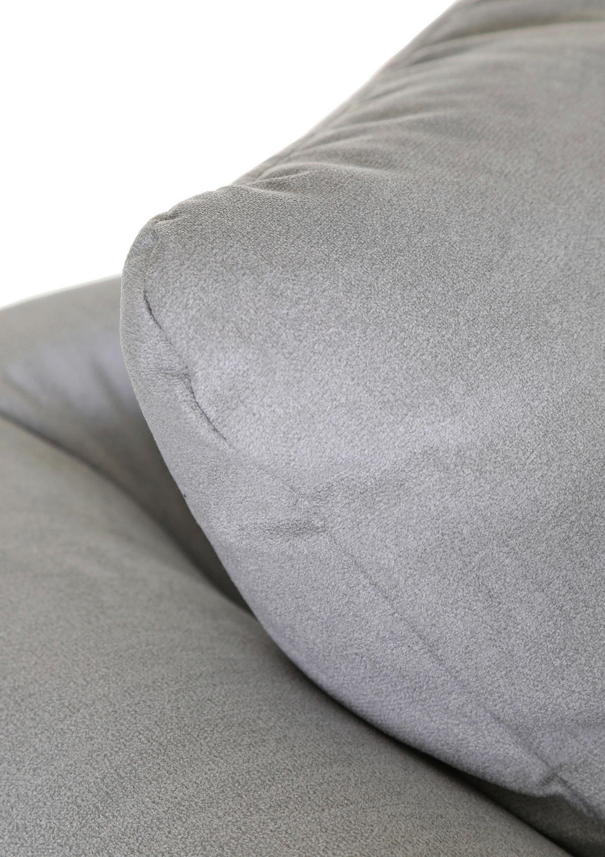 BIGSOFA Flachgewebe Hellgrau  - Dunkelbraun/Hellgrau, KONVENTIONELL, Holz/Textil (270/80/110cm) - Livetastic