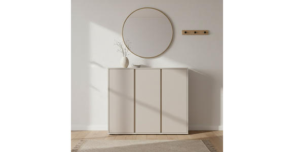 SCHUHSCHRANK  in 145/120/34 cm  - Kaschmir/Anthrazit, KONVENTIONELL, Holzwerkstoff/Kunststoff (145/120/34cm) - Xora