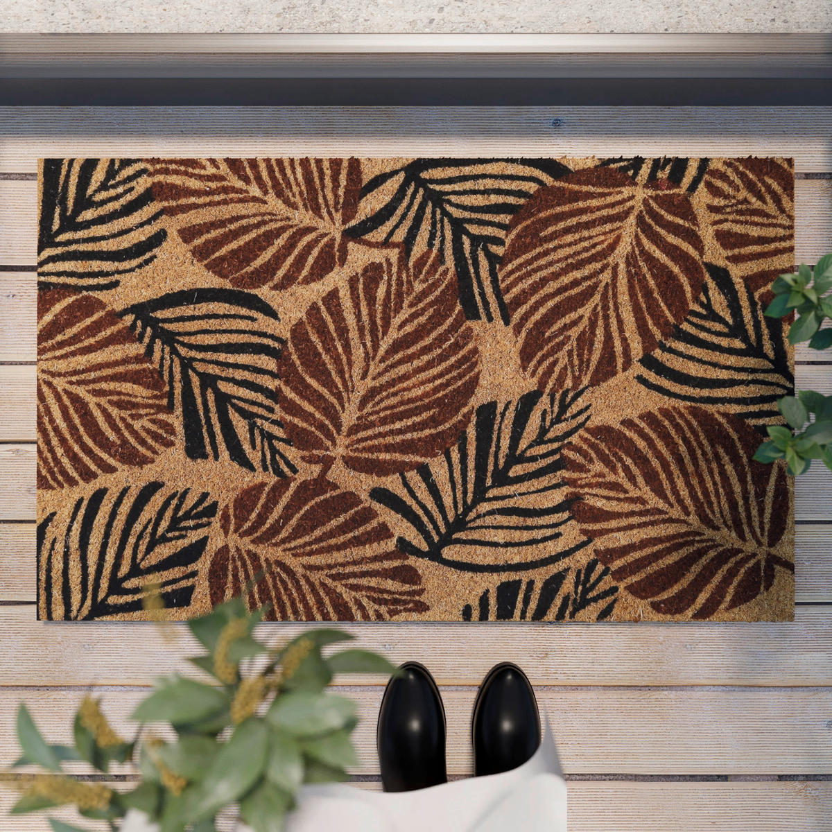 FUßMATTE 40/60 cm Jungle Mat  - Hellbraun/Rostfarben, KONVENTIONELL, Kunststoff/Textil (40/60cm) - WECON HOME