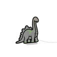 LED-DEKOLEUCHTE Dinosaur 30,5/33,4 cm  - Gelb/Grün, LIFESTYLE, Kunststoff/Metall (30,5/33,4cm) - Novel