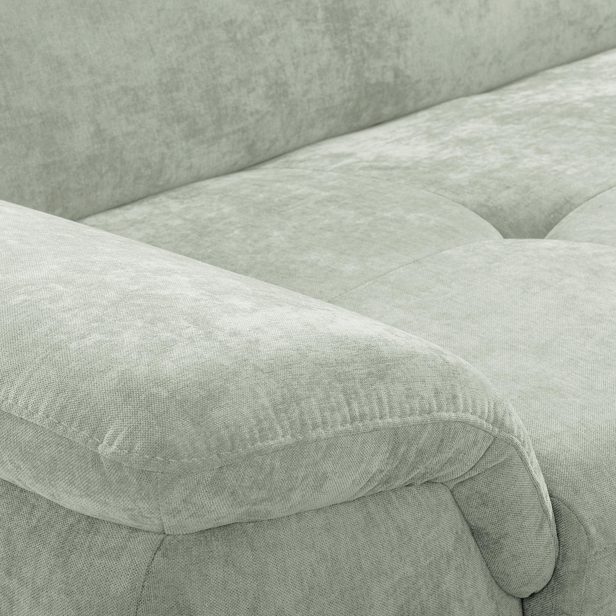 ECKSOFA  Webstoff Mintgrün  - Schwarz/Mintgrün, Design, Textil/Metall (268/195cm) - Livetastic