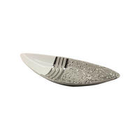 DEKOSCHALE - Weiss/Silberfarben, Basics, Keramik (14/36,5/7cm)