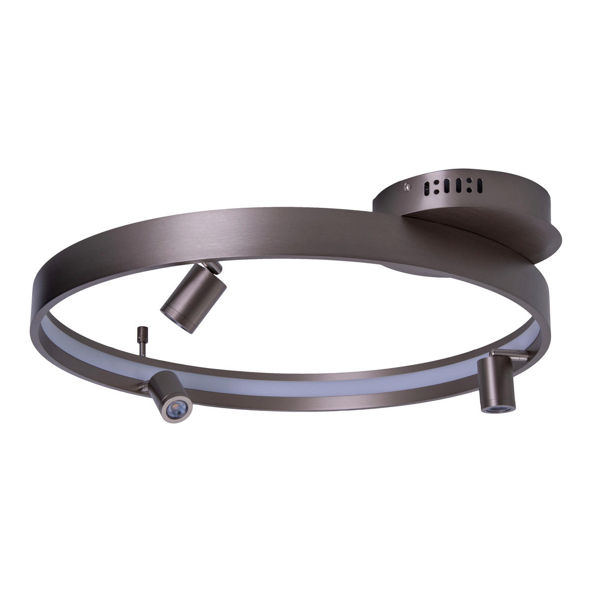 LED-DECKENLEUCHTE 65/58/9 cm  - Titanfarben, KONVENTIONELL, Kunststoff/Metall (65/58/9cm) - Näve