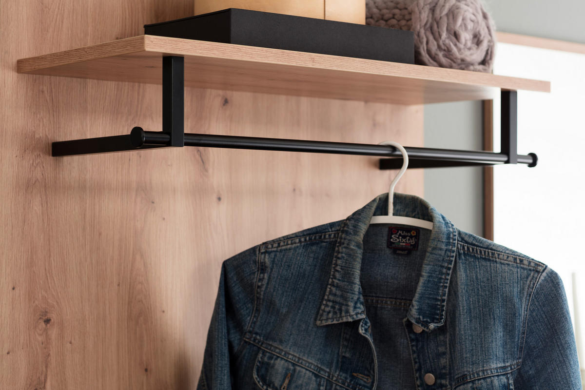 GARDE-ROBE 7 pièces 260/200/38 cm  - couleur de chêne/marron, Konventionell, matériau de bois (260/200/38cm) - Moderano