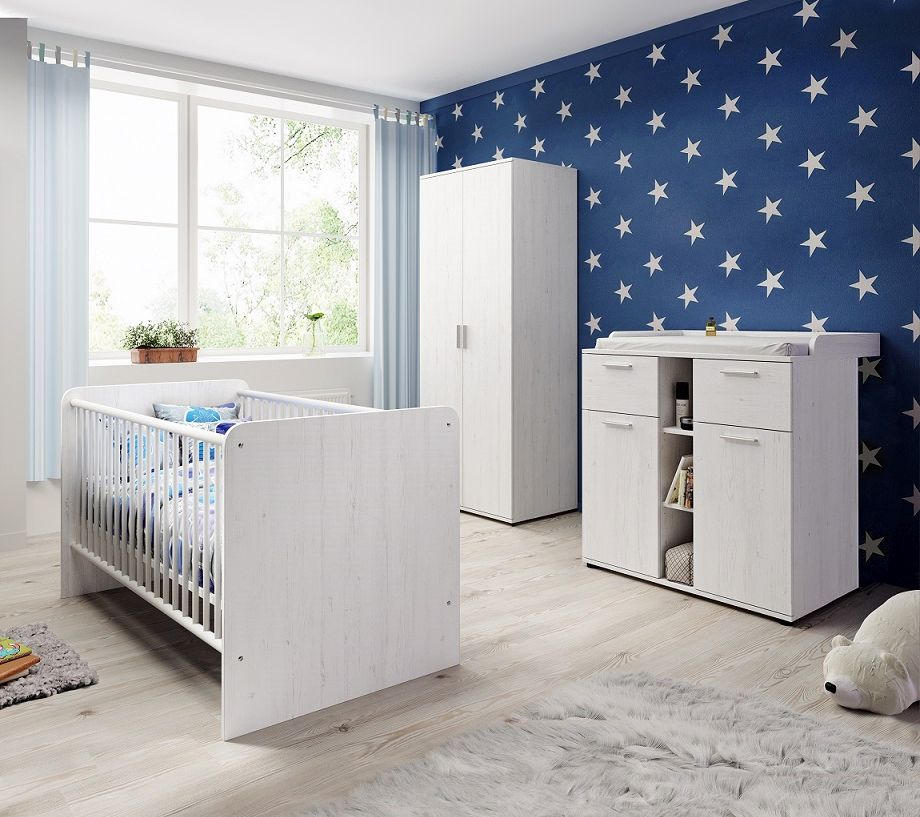 BABYZIMMER Chico  - Weiß, Basics, Holzwerkstoff - My Baby Lou