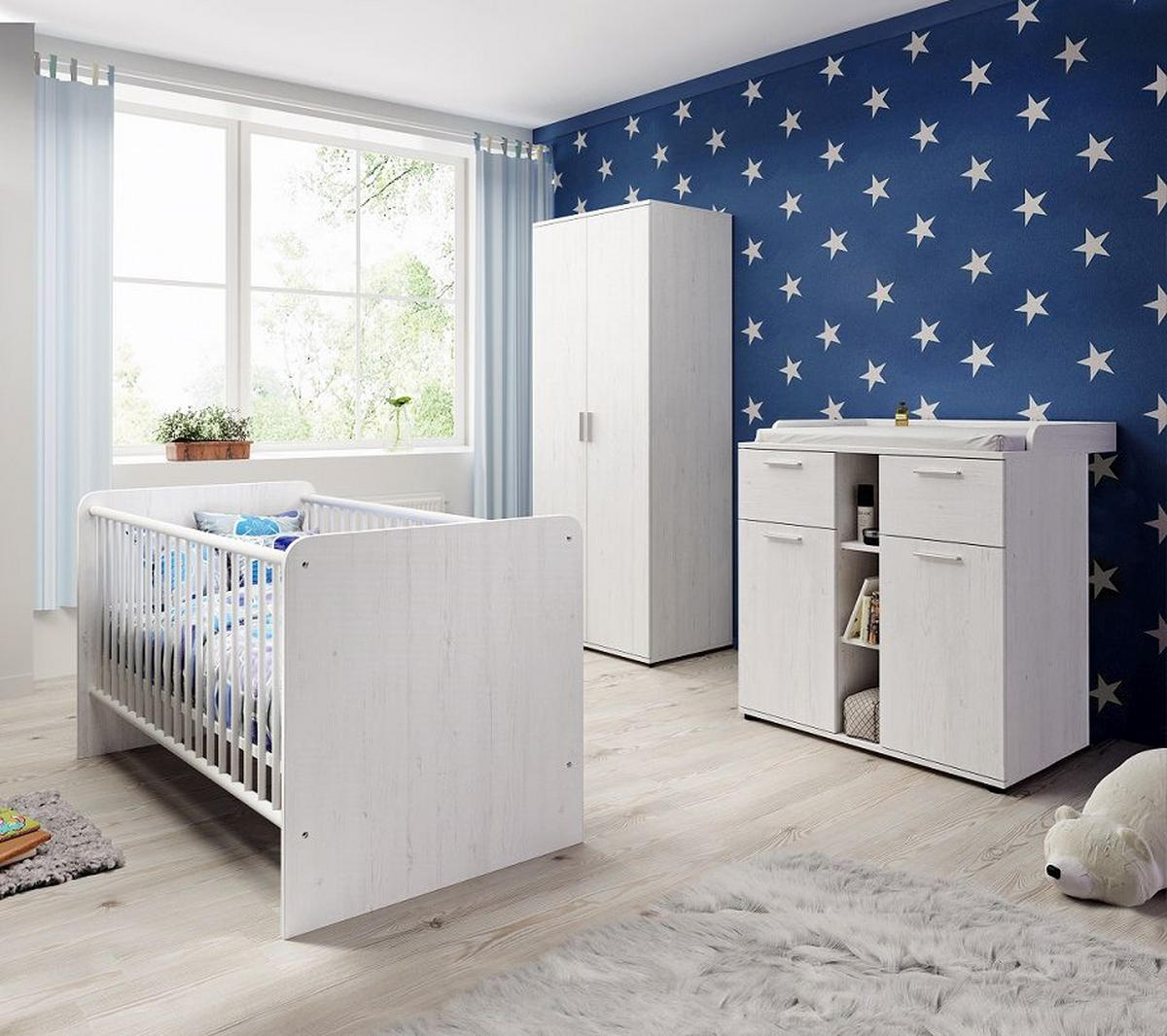 BABYZIMMER Chico  - Weiß, Basics, Holzwerkstoff - My Baby Lou