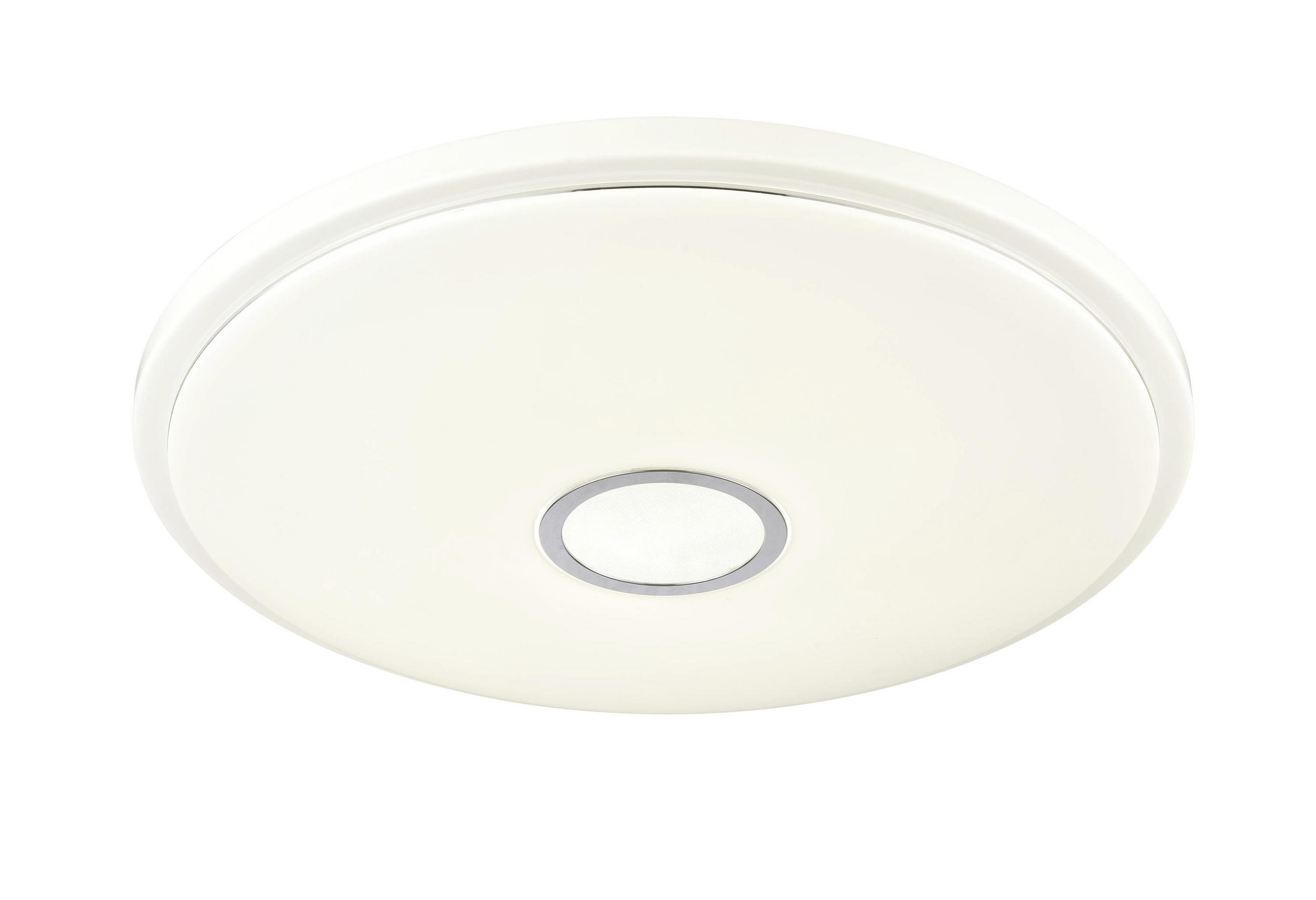 LED STROPNÉ SVIETIDLO, 40 cm - biela/chrómová, Lifestyle, kov/plast (40cm) - Boxxx