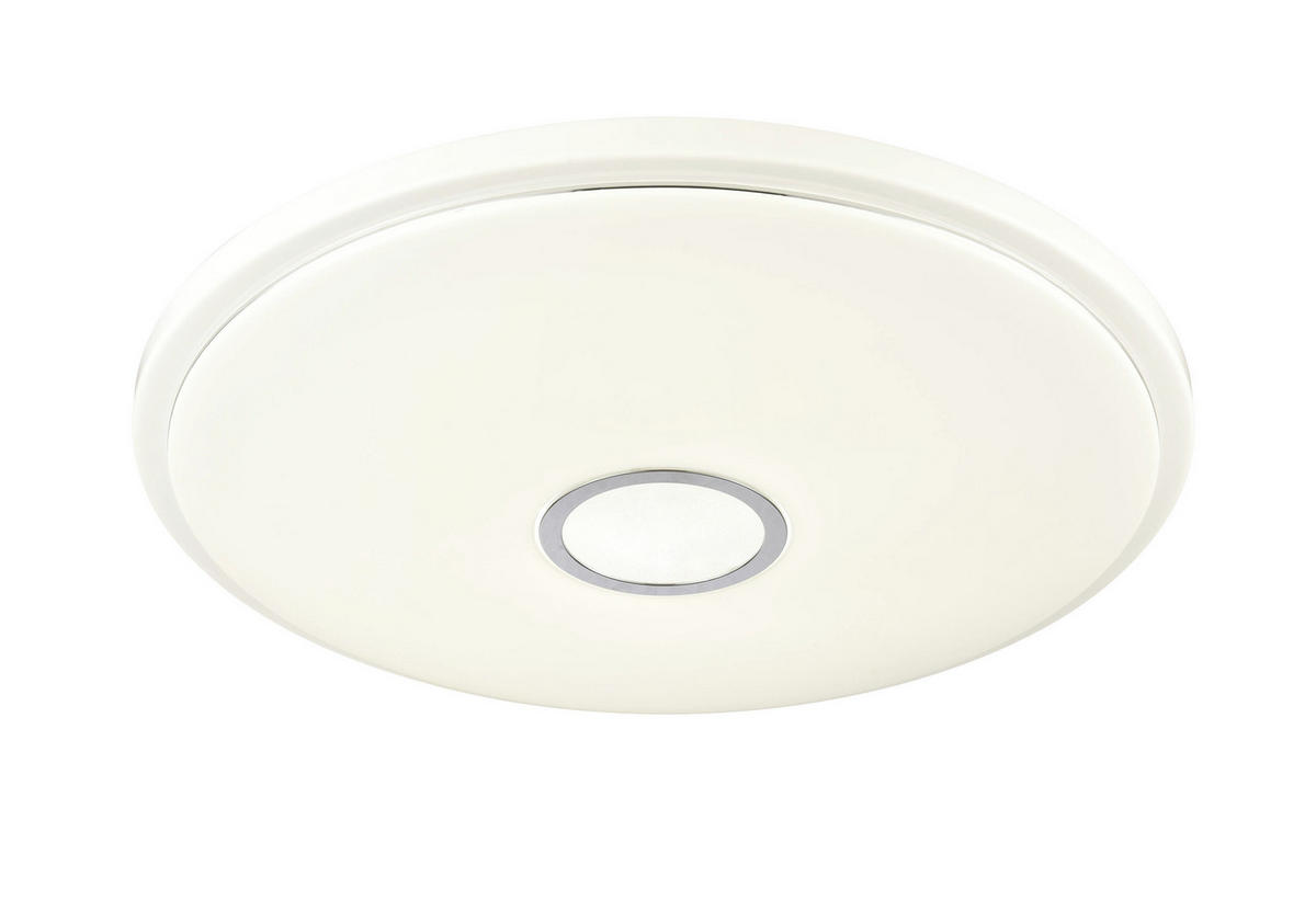 STROPNÍ LED SVÍTIDLO, 40 cm - bílá/barvy chromu, Lifestyle, kov/plast (40cm) - Boxxx
