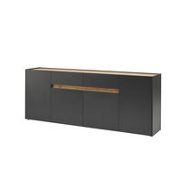 SIDEBOARD  223/86/40 cm 2 Schublade(n)  - Anthrazit/Eiche Wotan, Design, Holzwerkstoff/Kunststoff (223/86/40cm) - Modante