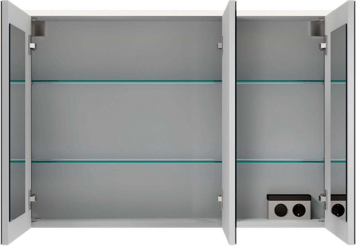 SPIEGELSCHRANK 100/68,3/16 cm  - Anthrazit/Silberfarben, MODERN, Glas/Holzwerkstoff (100/68,3/16cm) - Voleo