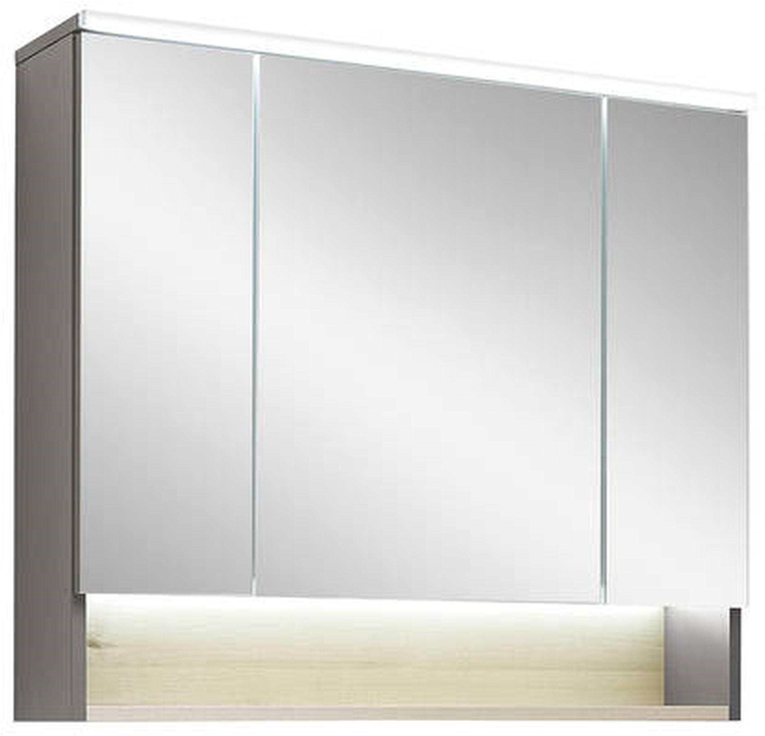 Pelipal Spiegelschrank Quickset 394 Dunkelgrau 80x71.6x21.4 cm
