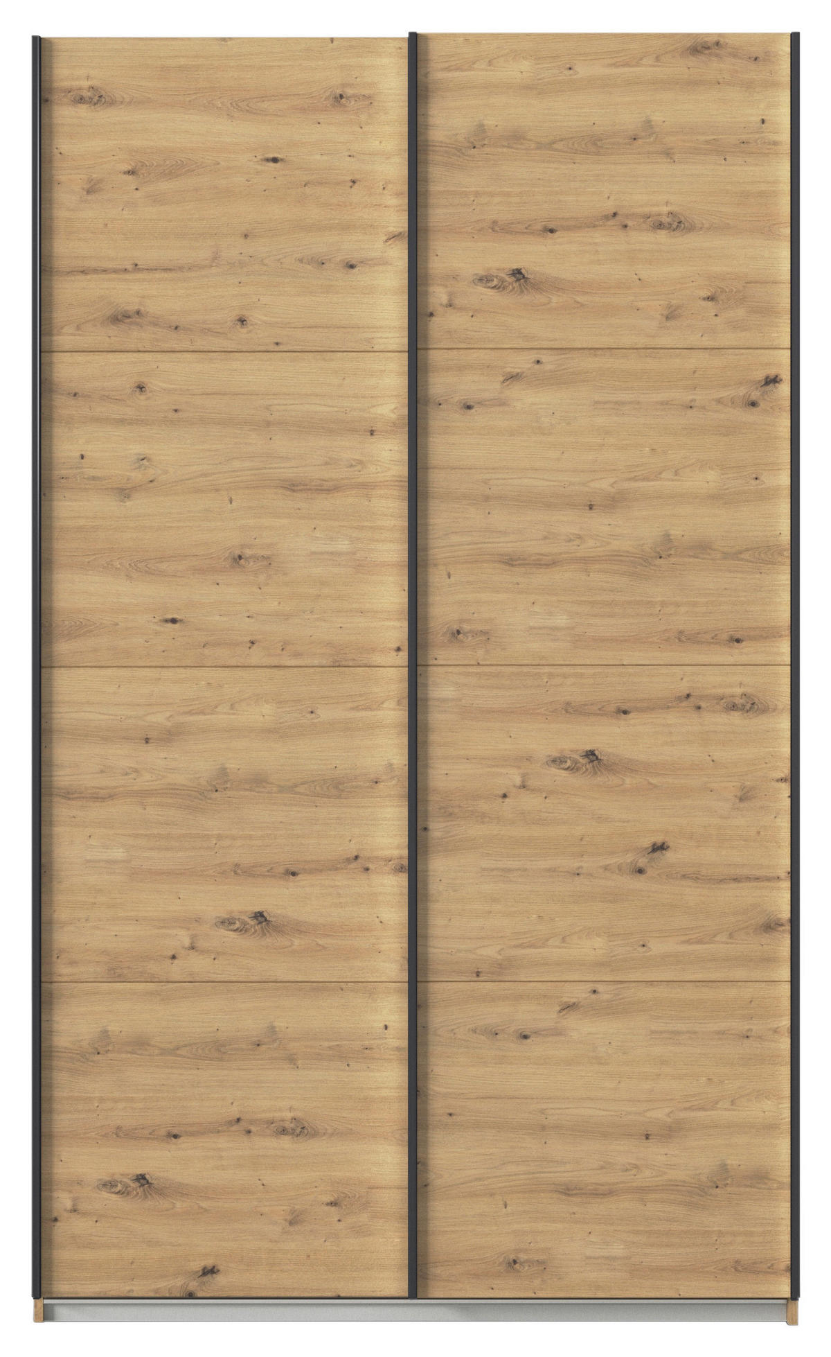 SCHWEBETÜRENSCHRANK in Eiche Artisan  - Eiche Artisan/Grau, Konventionell, Holzwerkstoff/Metall (136/210/62cm) - Xora