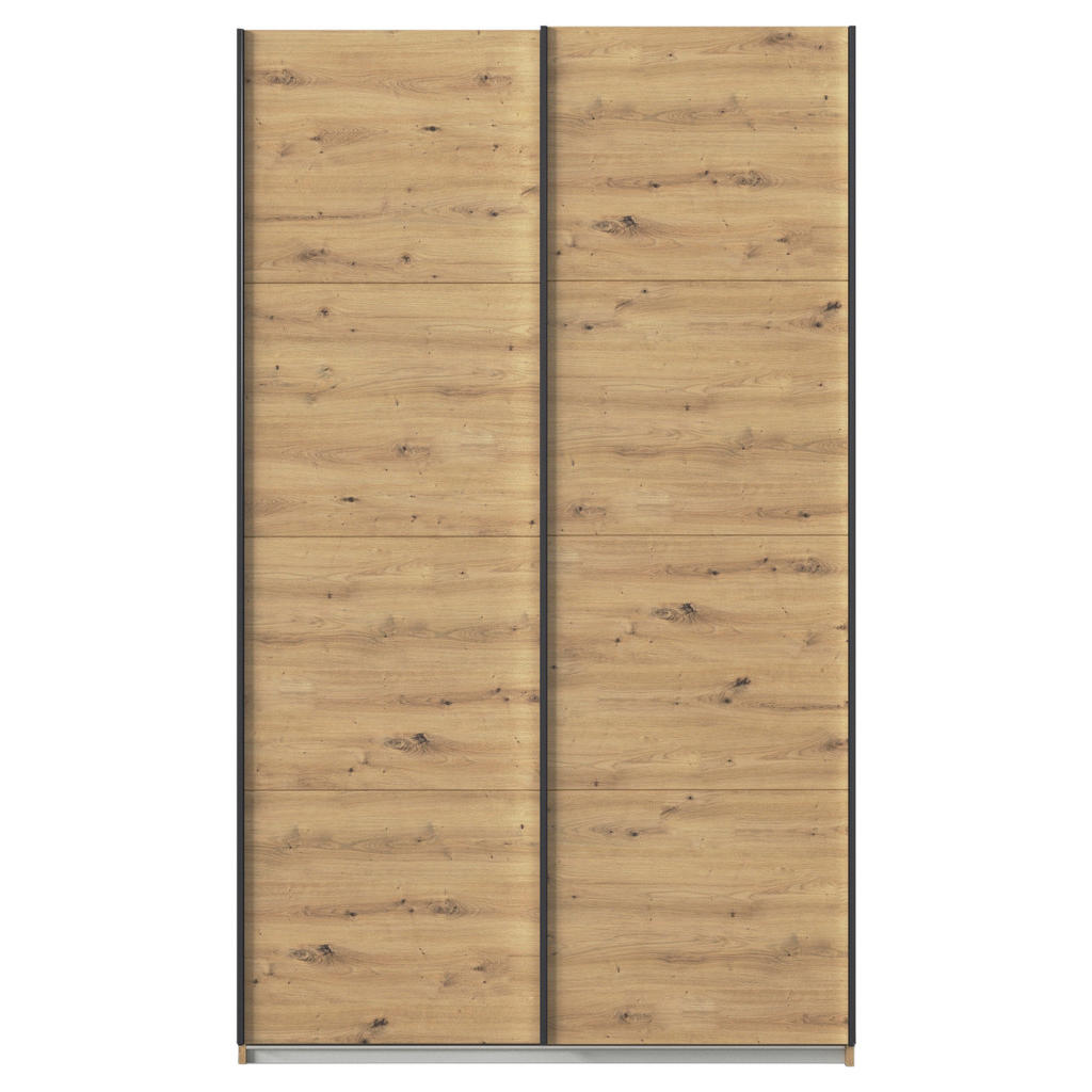 Thumbnail - Carryhome Schwebetürenschrank, Eiche Artisan, Holzwerkstoff, 2 Fächer, 136x210x62 cm, Blauer Engel, Goldenes M, Made in ...