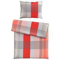 POSTELJINA CHECKERS 140/200 cm saten crvena  - crvena, Konvencionalno, tekstil (140/200cm) - Boxxx