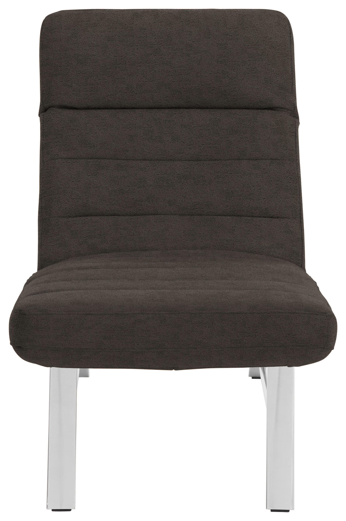 LIEGE Mikrofaser Mokka  - Chromfarben/Mokka, Design, Textil/Metall (65/91/170cm) - Chilliano