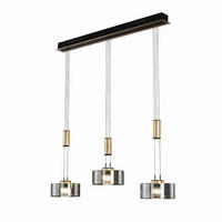 LED-HÄNGELEUCHTE 100/20/160 cm  - Schwarz, Design, Glas/Metall (100/20/160cm) - Fischer & Honsel