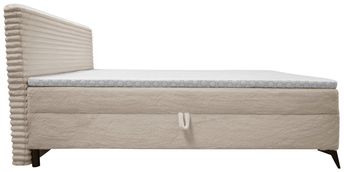 BOXBETT 160/200 cm  in Beige  - Beige/Schwarz, Design, Holz/Holzwerkstoff (160/200cm) - Xora