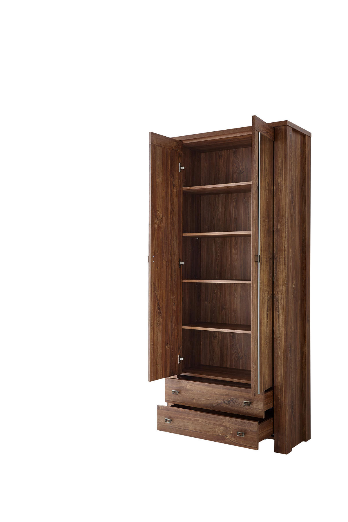 GARDEROBENSCHRANK  in 87/200/40 cm  - Akaziefarben/Nickelfarben, LIFESTYLE, Holzwerkstoff/Metall (87/200/40cm) - Landscape