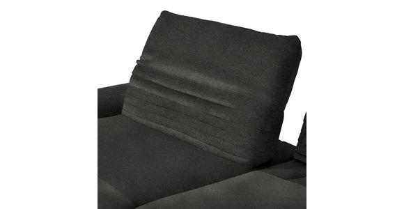 ECKSOFA  in Teddystoff Anthrazit  170-195/280 cm  - Anthrazit/Schwarz, Design, Textil/Metall (170-195/280cm) - Dieter Knoll