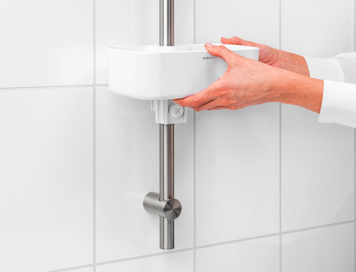 KORPA ZA TUŠ KABINU  plastika  - bela, Osnovno, plastika (13,3/7,5/24,4cm) - Brabantia