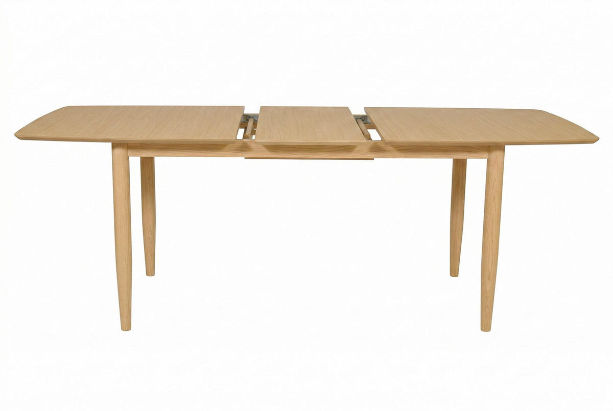 ESSTISCH 180-220/90/76 cm Echtholz  Holz ausziehbar rechteckig Eichefarben  - Eichefarben, KONVENTIONELL, Holz (180-220/90/76cm) - MID.YOU